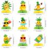 9 PCS Pineapple Honeycomb Centerpieces Summer Luau Pool Beach Hawaii Pineapple Party Supplies 3D Double Side Tropical Fruit Honeycomb Centerpieces for Baby Shower Hawaii Birthday Party Supplies view 2