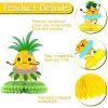 9 PCS Pineapple Honeycomb Centerpieces Summer Luau Pool Beach Hawaii Pineapple Party Supplies 3D Double Side Tropical Fruit Honeycomb Centerpieces for Baby Shower Hawaii Birthday Party Supplies view 3