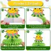 9 PCS Pineapple Honeycomb Centerpieces Summer Luau Pool Beach Hawaii Pineapple Party Supplies 3D Double Side Tropical Fruit Honeycomb Centerpieces for Baby Shower Hawaii Birthday Party Supplies view 4