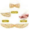 CCINEE 50 Pcs Gold Glitter Wings Wizard Chocolate Decoration Cupcake Toppers Hollowed Golden Wings Wafer with Glue Point Dots for Themed Party Birthday Cake Wedding view 3