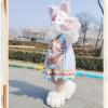 Animation Style Animal Hood, Versatile Fried Fur for Autumn and Winter, Tassel Cat, Ear Protection Hood, Plush Warm Hood, Faux Fur HoodWindproof (Color : A) view 2