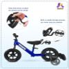 KRIDDO 2-in-1 Kids Tricycle and Toddler Balance Bike 2 Year Old, Detachable Pedals and Stowable Training Wheels, DIY Plate, Riding Trikes Toy for Ages 18 Months to 3 Years, Blue view 3