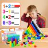 Jenaai 300 Pcs Linking Cubes with Storage Box, Colorful 2cm Math Counting Blocks, Stem Classroom Manipulatives, Back to School Gifts for Preschool Homeschool Teacher Kids(Yellow) view 4
