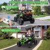 24V 2 Seater Ride on Car for Kids, MOEYURO 800W Powered UTV Toy, 5MPH Large Side by Side Electric Car w/Remote, Bluetooth, LED Light, 3 Speeds, Music, Spring Suspension, Storage for 3-8 Gift, Green view 4