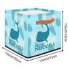 Custom Cute Sea Shark Storage-Basket for Kids,Personalized Foldable Boys Girls Storage Bin with Handle for Toys Dolls Clothes Family Home Nursery Dorm Bedroom view 2