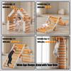 HTWELL Toddler Climbing Toys,Kids Pikler Triangle Set,Montessori Indoor Play Gym,Multifunction Foldable Indoor Climbing Gym for Kids(Orange) view 4