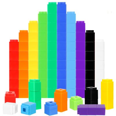 Sonwyoung 2000 Pcs Linking Cubes Math Educational Counting Toy Connecting Counting Blocks Manipulatives Learning Activities Toys for Kindergarten Homeschool Preschool Supplies