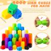 Sonwyoung 2000 Pcs Linking Cubes Math Educational Counting Toy Connecting Counting Blocks Manipulatives Learning Activities Toys for Kindergarten Homeschool Preschool Supplies view 2