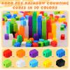 Sonwyoung 2000 Pcs Linking Cubes Math Educational Counting Toy Connecting Counting Blocks Manipulatives Learning Activities Toys for Kindergarten Homeschool Preschool Supplies view 3