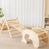 Costzon Climbing Toys for Toddlers, Foldable Montessori Wooden Arch Climber Ladder with Sliding Ramp, Play Table, Multi-Combination Methods, Kids Triangle Climber Play Gym Set for Boys Girls Present view 1