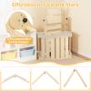 Costzon Climbing Toys for Toddlers, Foldable Montessori Wooden Arch Climber Ladder with Sliding Ramp, Play Table, Multi-Combination Methods, Kids Triangle Climber Play Gym Set for Boys Girls Present view 2