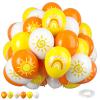 FEYG Sun Balloons, 12 inch Yellow Orange White Latex Balloons Boho Rainbow Sunrise Printed Latex Balloons Half Sun Sunshine Balloons for Sun Party Birthday Baby Shower Decoration Supplies view 1