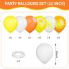 FEYG Sun Balloons, 12 inch Yellow Orange White Latex Balloons Boho Rainbow Sunrise Printed Latex Balloons Half Sun Sunshine Balloons for Sun Party Birthday Baby Shower Decoration Supplies view 2