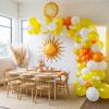 FEYG Sun Balloons, 12 inch Yellow Orange White Latex Balloons Boho Rainbow Sunrise Printed Latex Balloons Half Sun Sunshine Balloons for Sun Party Birthday Baby Shower Decoration Supplies view 4