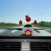 Red Solar Dancing Flower, Cute Power Flower for Car Decoration Swing Flowers, Solar Dashboard Decorations Flower Dancing Decor, Car Dashboard Swinging Doll Car Desktop Home Ornament, Solar Power Kits view 3