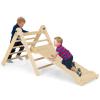 Costzon Climbing Toys for Toddlers, 4 in 1 Foldable Wooden Montessori Baby Climbing Gym with Adjustable Angle's Ramp for Climb & Slide, Kids Triangle Climbing Toys Indoor Boys Girls Gift Set view 1