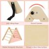Costzon Climbing Toys for Toddlers, 4 in 1 Foldable Wooden Montessori Baby Climbing Gym with Adjustable Angle's Ramp for Climb & Slide, Kids Triangle Climbing Toys Indoor Boys Girls Gift Set view 4