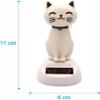 White Cat Solar Powered Decor, Cute Swing Animal Dancing Dolls Car Dashboard Ornament, Solar Shaking Cat Desktop Decoration for Home Office, Decor, Solar Power Kits view 2