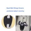 2 Pack Baby Stroller Seat Crotch Cushion Seat Harness Strap Covers for Baby Stroller, Universal Pram Harness Pads for Baby Seat Pushchair Seat Crotch Covers for Child Seats(Black) view 2