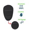 2 Pack Baby Stroller Seat Crotch Cushion Seat Harness Strap Covers for Baby Stroller, Universal Pram Harness Pads for Baby Seat Pushchair Seat Crotch Covers for Child Seats(Black) view 4
