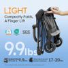 MAMAZING Ultra Air X Travel Stroller - Ultra-Lightweight Under 10 lbs, Carbon Fiber Frame & Airplane Friendly, Lightweight Stroller with Reclining Seat, UPF 50+ Canopy & Travel Bag view 4