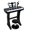 Love&Mini Piano Toy for Kids - 37 Keys Piano Keyboard Toy with Stool and Microphone, Black Electronic Musical Instrument Birthday Gift for Kids 3 4 5 6 7 8 Years Old Boys and Girls view 1