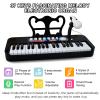 Love&Mini Piano Toy for Kids - 37 Keys Piano Keyboard Toy with Stool and Microphone, Black Electronic Musical Instrument Birthday Gift for Kids 3 4 5 6 7 8 Years Old Boys and Girls view 3
