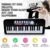 Love&Mini Piano Toy for Kids - 37 Keys Piano Keyboard Toy with Stool and Microphone, Black Electronic Musical Instrument Birthday Gift for Kids 3 4 5 6 7 8 Years Old Boys and Girls view 4