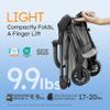 MAMAZING Ultra Air X Travel Stroller - Ultra-Lightweight Under 10 lbs, Carbon Fiber Frame & Airplane Friendly, Lightweight Stroller with Reclining Seat, UPF 50+ Canopy & Travel Bag view 4