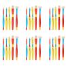 MEEDEN Paint Brushes for Kids: 6 Packs/30 Pcs Round Flat & Fan Kids Paintbrush Set - Toddlers Painting Brushes for Acrylic Watercolor & Washable Paint view 1