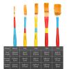MEEDEN Paint Brushes for Kids: 6 Packs/30 Pcs Round Flat & Fan Kids Paintbrush Set - Toddlers Painting Brushes for Acrylic Watercolor & Washable Paint view 2