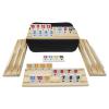Rummy Cube Game with 4 Wooden Racks, 106 Rummy Tiles Game Set with Travel Case Rummy Cube Travel Set with 4 Tiles Holders for Family Game Night view 1