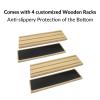 Rummy Cube Game with 4 Wooden Racks, 106 Rummy Tiles Game Set with Travel Case Rummy Cube Travel Set with 4 Tiles Holders for Family Game Night view 4