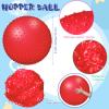 Relaxgiant Large Sensory Massage Ball Bouncy Exercise Ball with Tactile Spikes 22 inch Big Inflatable Balls with Air Pump for Girls Boys Outdoor Indoor Pool Beach (Red) view 3