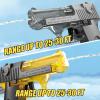 2 Pack Water Gun Squirt Guns for Kids - Mini Water Blaster Soaker 100cc Capacity Water Pistol Toys, Ideal Summer Gifts for Swimming Pool Beach Outdoor Water Toys for Boys Girls Toddlers (Yellow Gray) view 2