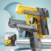 2 Pack Water Gun Squirt Guns for Kids - Mini Water Blaster Soaker 100cc Capacity Water Pistol Toys, Ideal Summer Gifts for Swimming Pool Beach Outdoor Water Toys for Boys Girls Toddlers (Yellow Gray) view 4