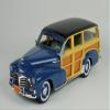 1948 Chevy Fleetmaster Woodie Station Wagon Como Blue with Black Top Limited Edition to 240 Pieces Worldwide 1/43 Model Car by Goldvarg Collection GC-045A view 1