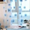 HooHero Blue Sunflower Printed Light and Breathable Living Room Childern Kids Room Decor Luxury Sheer Curtains Tulle Gauze Panel view 2