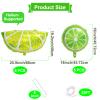 10 Pieces 2 Sizes Lime Slice Balloons Set - 5 Large 27 Inches and 5 Medium 18 Inches Green Citrus Lemon Fruit Shaped Mylar Balloons for Tropical Fruit Parties, Birthdays, and Summer Themed Events view 2