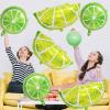 10 Pieces 2 Sizes Lime Slice Balloons Set - 5 Large 27 Inches and 5 Medium 18 Inches Green Citrus Lemon Fruit Shaped Mylar Balloons for Tropical Fruit Parties, Birthdays, and Summer Themed Events view 3