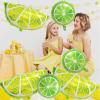 10 Pieces 2 Sizes Lime Slice Balloons Set - 5 Large 27 Inches and 5 Medium 18 Inches Green Citrus Lemon Fruit Shaped Mylar Balloons for Tropical Fruit Parties, Birthdays, and Summer Themed Events view 4
