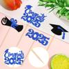 12 PCS Double Sided 2025 Graduation Party Centerpiece Sticks for Table - Congrats Class of 2025 Table Toppers - Blue Party Decorations Supplies view 3