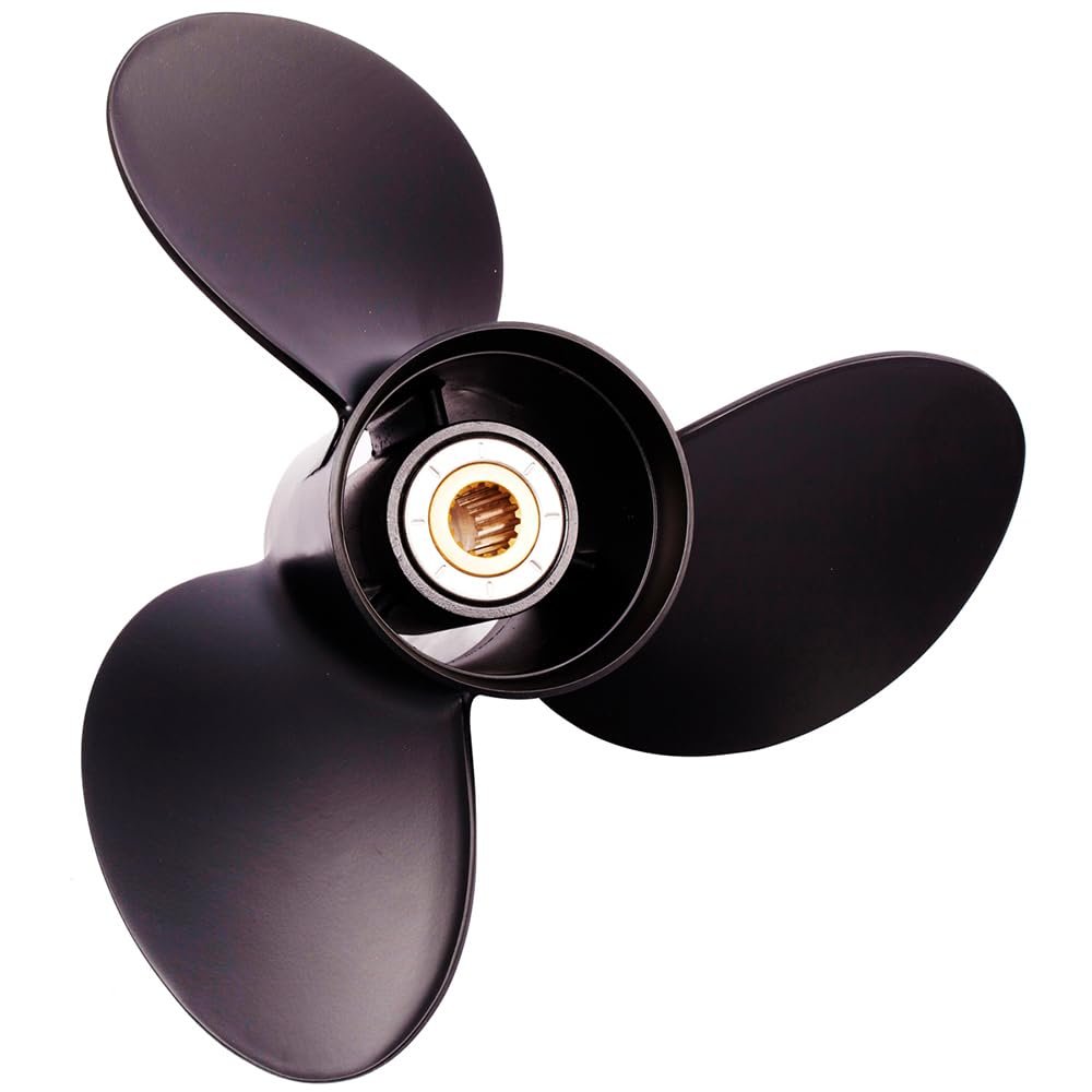 RAREELECTRICAL New Thru Hub Exhaust 4-3/4'' Gearcase Propeller Compatible With Suzuki Df150 15 Spline 150 2003 2004 2005 2006 2007 2008 2009 2010 2011 2012 2013 2014 2015 2016 2017 2018 2019 2020 2021