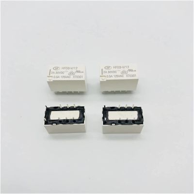 POWTAXBJGD Relay 10PCS/Lot Ultra Small Signal Relay HFD3-V/5 12 24 5V 12V 24V 0.5A 8PIN Two Sets of Conversion (Size : V12)