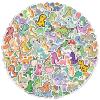 Aowplc 100 Pcs Cute Dinosaur Stickers Pack | Vinyl Stickers for Kids & Toddlers | Dinosaur Party Favors Crafts and Rewards view 1