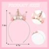 1st Birthday Princess Headband - Sparkling Tiara for Toddler Girls, Age 1-6, Crown, Flower Headbands (1st Birthday Edition) view 2