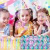 HAPGFS Mermaid Party Favors- Ocean Sea Party Toys Sets for 12 Children Decorations, Goodie Bag Fillers 96 PCS for Kids Summer Party Supplies, Necklace, Bubble Wands Girls Mermaid Birthday Party Favors view 3
