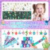 HAPGFS Mermaid Party Favors- Ocean Sea Party Toys Sets for 12 Children Decorations, Goodie Bag Fillers 96 PCS for Kids Summer Party Supplies, Necklace, Bubble Wands Girls Mermaid Birthday Party Favors view 4