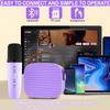 Mini Karaoke Machine for Kids & Adults, Kids Toys for Girls & Boys Gifts, Bluetooth Speaker with 1 Wireless Microphone for Kids Adults Toddler Girls Home Party Birthday Gifts Purple view 4