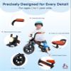 KRIDDO 2-in-1 Kids Balance Bike and Kids Tricycle for 2 to 5 Year Old, Toddler Balance Bike with Detachable Pedals, Tricycles for 3-5 Year Olds with Stitched Soft Grip, Black view 4